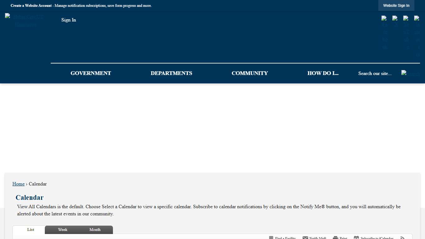 Calendar • Heber City, UT • CivicEngage